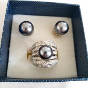 No Brand Earrings & Ring Set